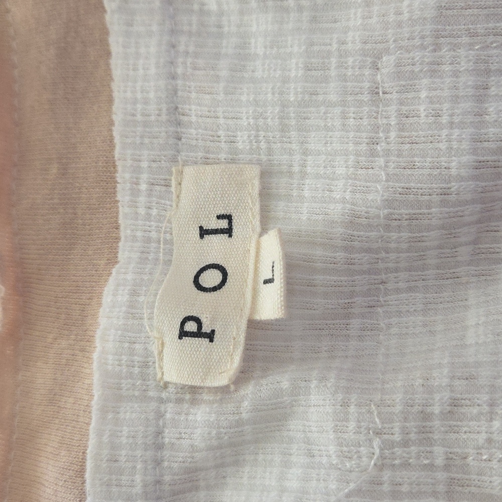 POL Textured Knit Top in Cream and Tan L - Picture 3 of 5